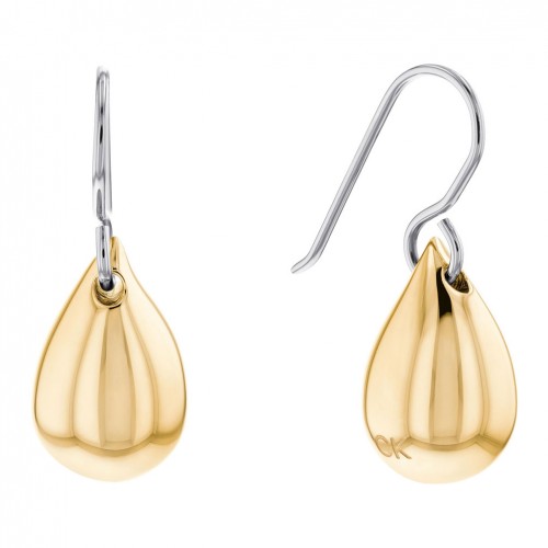 Calvin Klein earrings drop-shaped in gold color stainless steel 35000074