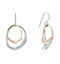 Arracades de cércols acer bicolor Calvin Klein Warpen Rings 35000003