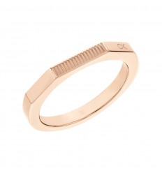 Calvin Klein Faceted ring in rose gold stainless steel 35000189