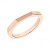 Calvin Klein Faceted ring in rose gold stainless steel 35000189