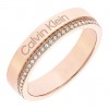 Anillo Calvin Klein acero inoxidable color oro rosa y cristales 35000202