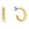 Pendientes aro acero baño oro amarillo texturizado Calvin Klein 35000032