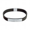 Calvin Klein Grid men bracelet brown leather plate with logo 35000057