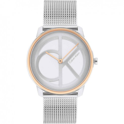 Reloj Calvin Klein Iconic Mesh mujer 35mm plateado correa malla 25200033