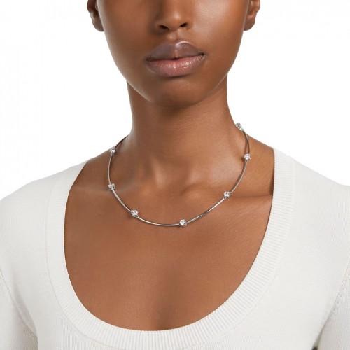 Swarovski Constella necklace round cut white rhodium plated 5638699