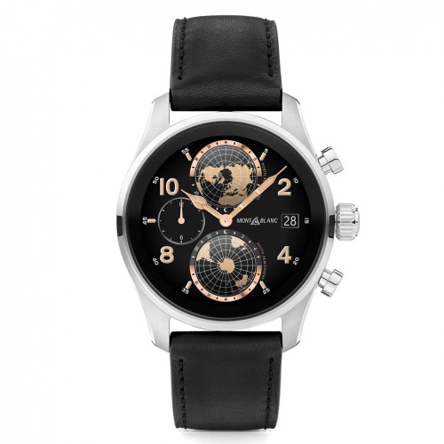 Reloj Montblanc Summit 3 Smartwatch titanio gris correa negra 129268