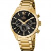 Reloj Festina hombre cronógrafo acero oro dorado esfera negra F20633/3