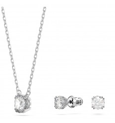 Swarovski Constella pendant earrings set white crystals rhodium 5647663