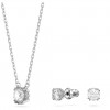 Conjunto Swarovski Constella collar y pendientes blanco rodio 5647663