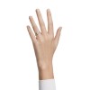 Cocktail Swarovski ring princess cut white crystal rhodium plated