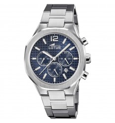 Lotus Excellent men chrono watch blue dial steel bracelet 18847/2