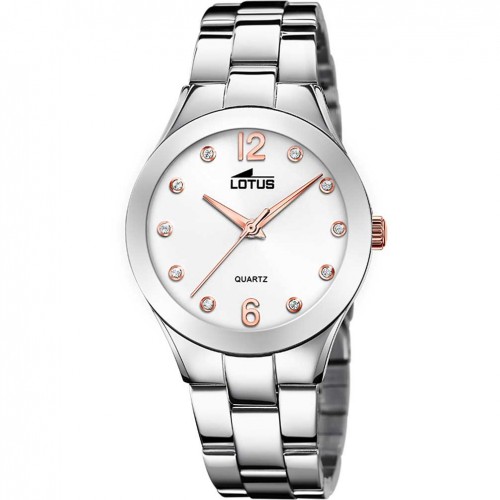 Rellotge Lotus Bliss dona esfera blanca circonites braçalet acer 18884/1