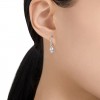 Swarovski Millenia hoop earrings pear cut white rhodium plated 5636716