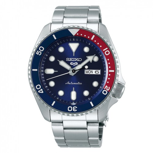 Rellotge Seiko 5 Sports automàtic acer bicolor esfera blava SRPD53K1