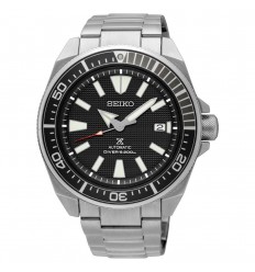 Reloj Seiko Prospex Diver Samurai acero esfera negra 200m SRPF03K1