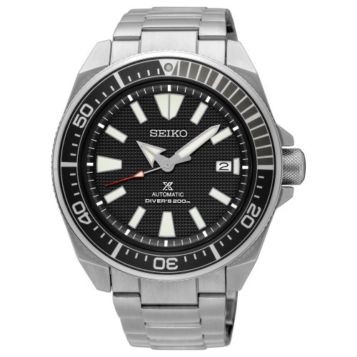 Reloj Seiko Prospex Diver Samurai acero esfera negra 200m SRPF03K1