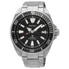 Seiko Prospex Diver Samurai watch black dial steel strap 200m SRPF03K1