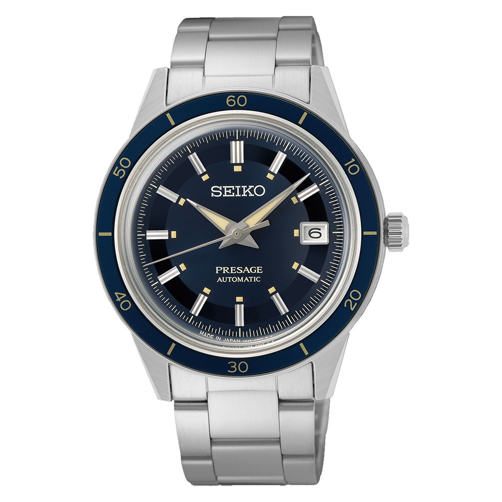 Seiko Presage Style 60 automatic watch SRPG05J1 steel blue dial