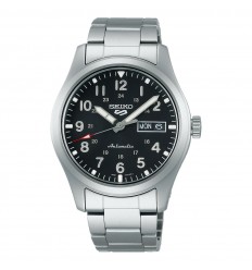 Seiko 5 Sports automatic watch steel strap black dial 39mm SRPG27K1