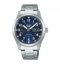 Reloj Seiko 5 Sports Field Military automático esfera azul SRPG29K1