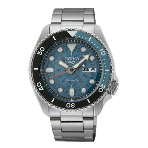 Reloj Seiko Sports Style automático esfera translúcida azul SRPJ45K1