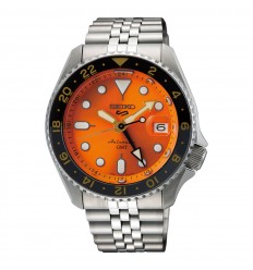 Seiko 5 Sports Style GMT automatic watch orange dial 42.5mm SSK005K1