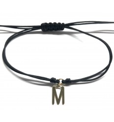Bracelet in 18-carat yellow gold letter M