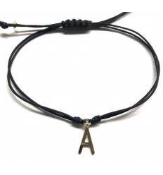 Pulsera oro amarillo de 18 quilates letra A