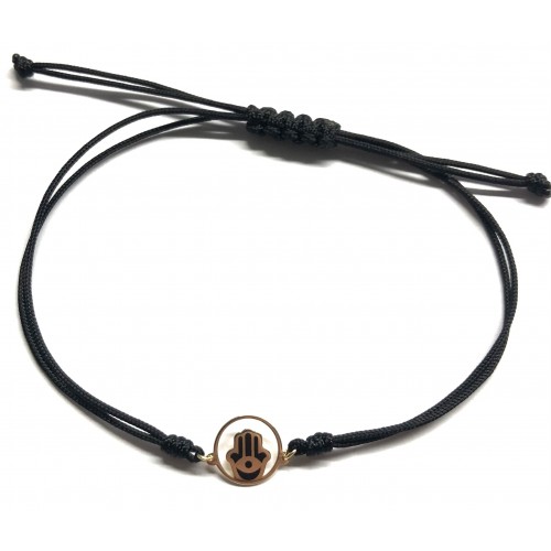 Pulsera mano de fátima en oro amarillo de 18 quilates