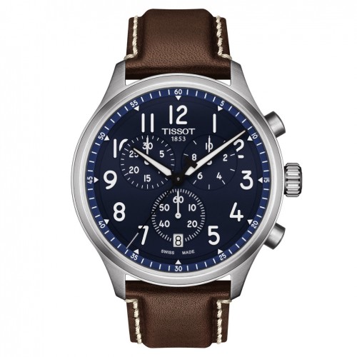 Tissot Chrono XL Vintage watch T1166171604200 blue dial leather strap