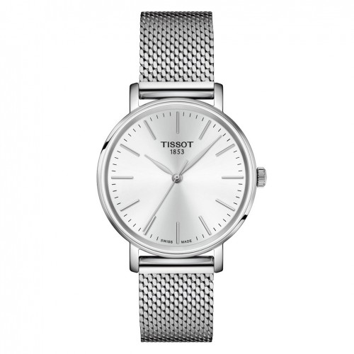 Reloj Tissot Everytime Lady acero T1432101101100 esfera blanca