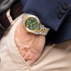 Reloj Lotus hombre esfera verde bisel color oro brazalete acero 18855/3