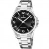 Festina men's solar watch black dial steel strap F20656/4