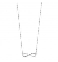 Lotus Silver necklace LP1872-1/1 in sterling silver with infinity symbol