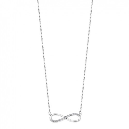 Lotus Silver necklace LP1872-1/1 in sterling silver with infinity symbol