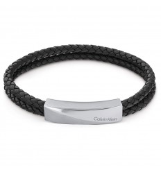 Polsera Calvin Klein Braided per home cuir color negre 35000097