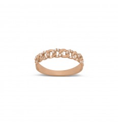 18 carat rose gold ring with 30 brilliant cut diamonds