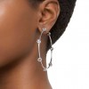 Swarovski hoop Constella earrings round cut white rhodium plated 5638698