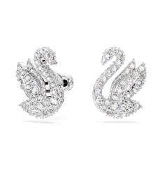 Arracades de botó Swarovski Iconic Swan vidres blancs 5647873