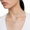 Collar Volta Swarovski lazo cristales blancos baño rodio 5647583