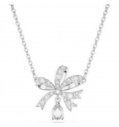 Swarovski Volta necklace bow white crystals rhodium plated 5647583