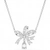 Collar Volta Swarovski lazo cristales blancos baño rodio 5647583