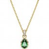 Swarovski Stilla pendant pear cut green crystal gold tone 5648751
