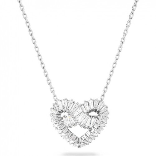 Swarovski Matrix pendant mixed cut heart white rhodium plated 5647924