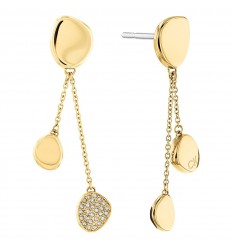 Calvin Klein earrings with steel drop pendants and zircons 35000211