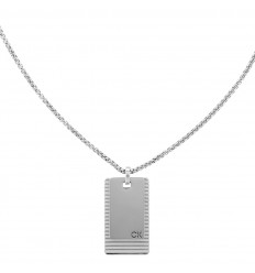 Calvin Klein men's stainless steel necklace with plate 35000266
