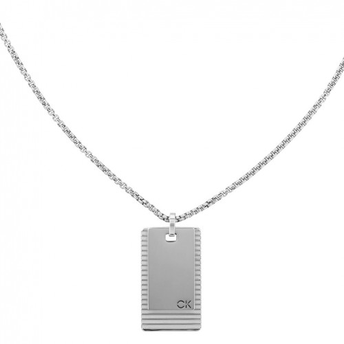 Calvin Klein men's stainless steel necklace with plate 35000266