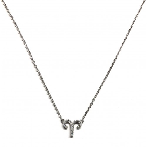 Colgante plata y circonita aries colección signos del zodiaco
