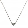 Colgante plata y circonita aries colección signos del zodiaco