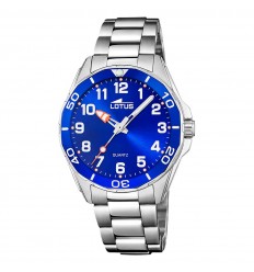 Lotus Junior watch with blue dial and steel bracelet 18860/1